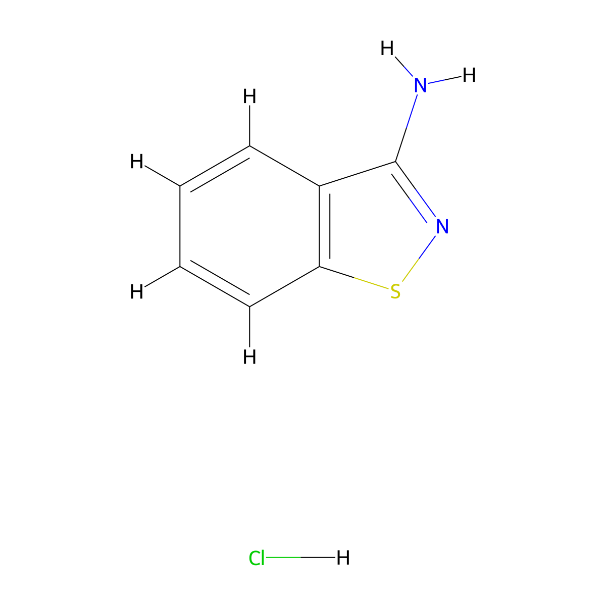 Benzo[d]isothiazol-3-amine hydrochloride molecular structure, CAS 62458-22-4