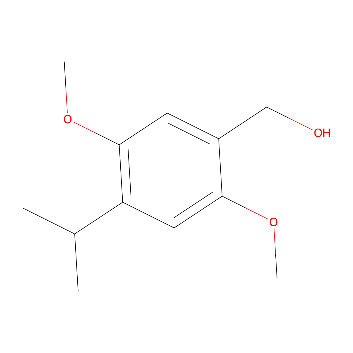 [2,5-Dimethoxy-4-(propan-2-yl)phenyl]methanol molecular structure, CAS 62458-52-0