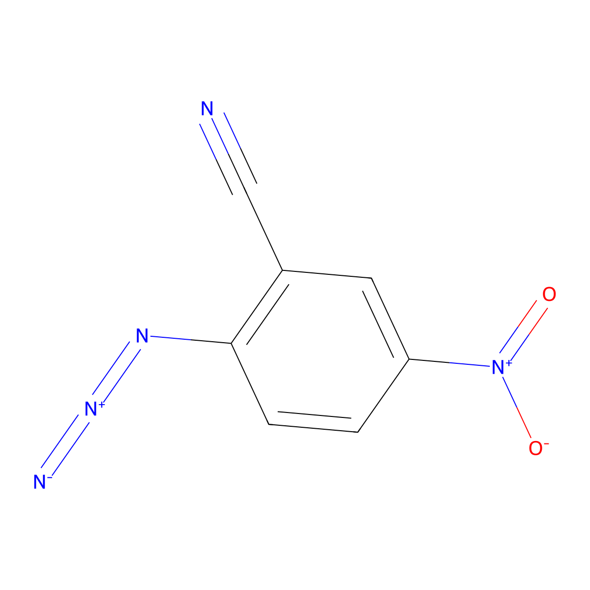 Benzonitrile, 2-azido-5-nitro- molecular structure, CAS 62460-41-7
