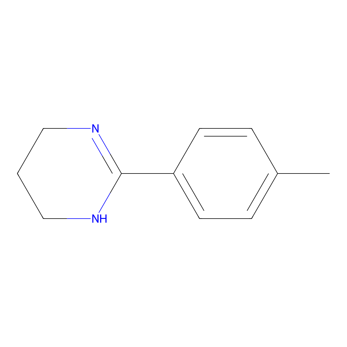 2-(p-Tolyl)-1,4,5,6-tetrahydropyrimidine molecular structure, CAS 62460-57-5