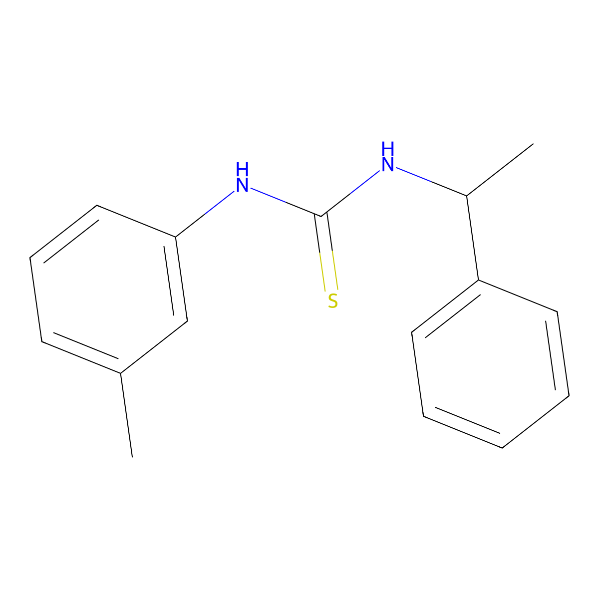 1-(3-Methylphenyl)-3-(1-phenylethyl)thiourea molecular structure, CAS 62466-34-6