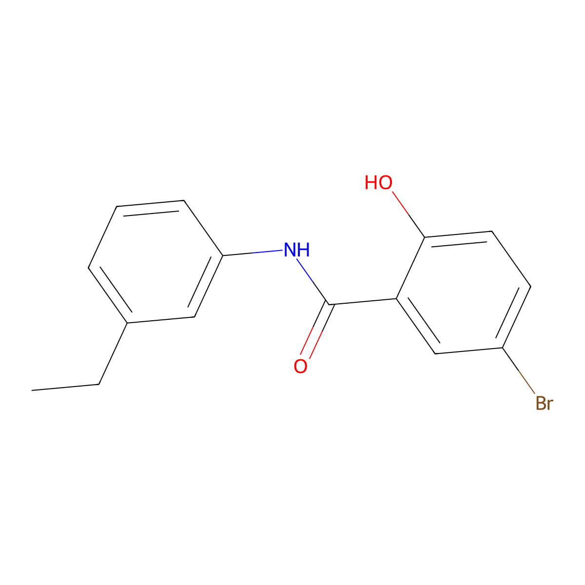 5-Bromo-N-(3-ethylphenyl)-2-hydroxybenzamide molecular structure, CAS 62469-10-7