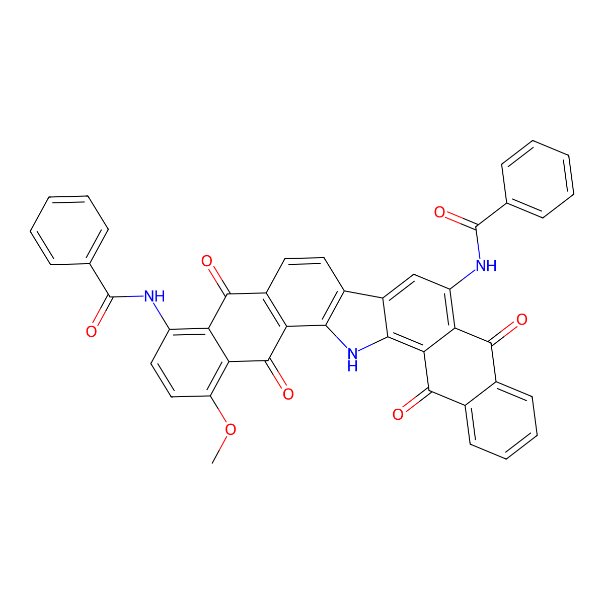 Indanthrene Red Brown 5RF molecular structure, CAS 6247-46-7