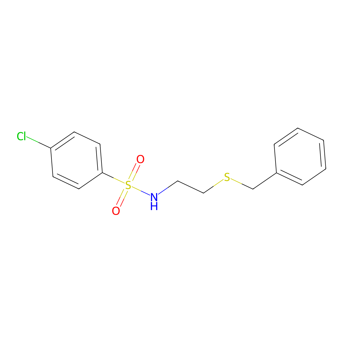 N-[2-(benzylsulfanyl)ethyl]-4-chlorobenzenesulfonamide molecular structure, CAS 6247-92-3