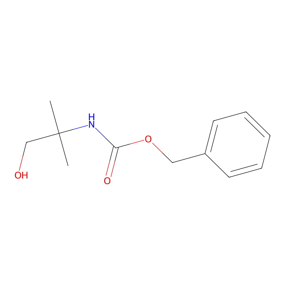 benzyl N-(1-hydroxy-2-methylpropan-2-yl)carbamate molecular structure, CAS 62471-40-3