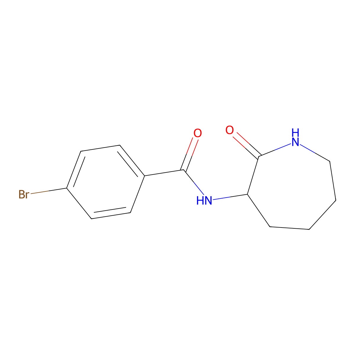 4-Bromo-N-(2-oxo-3-azepanyl)benzamide molecular structure, CAS 624726-60-9