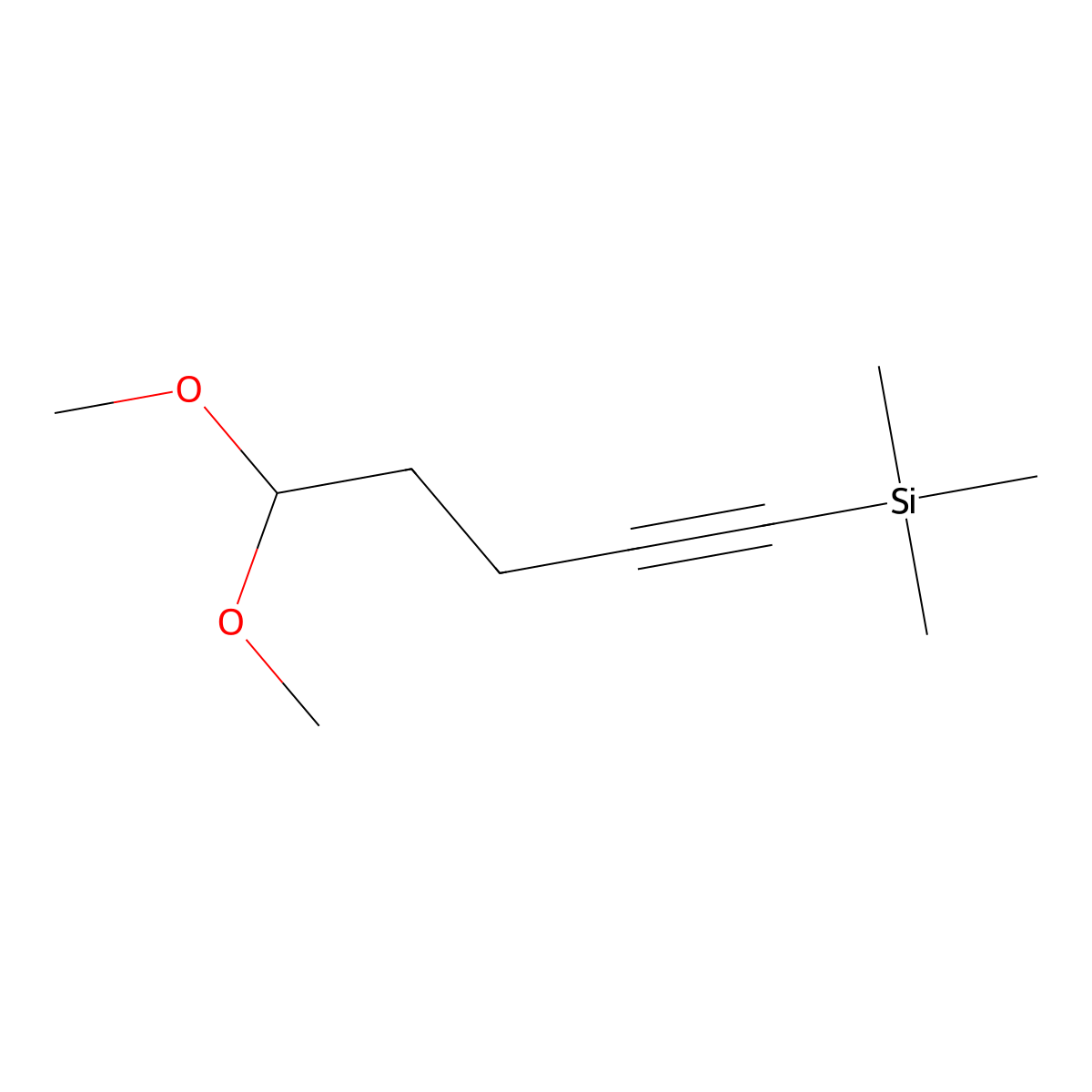 (5,5-Dimethoxypent-1-yn-1-yl)trimethylsilane molecular structure, CAS 624728-38-7