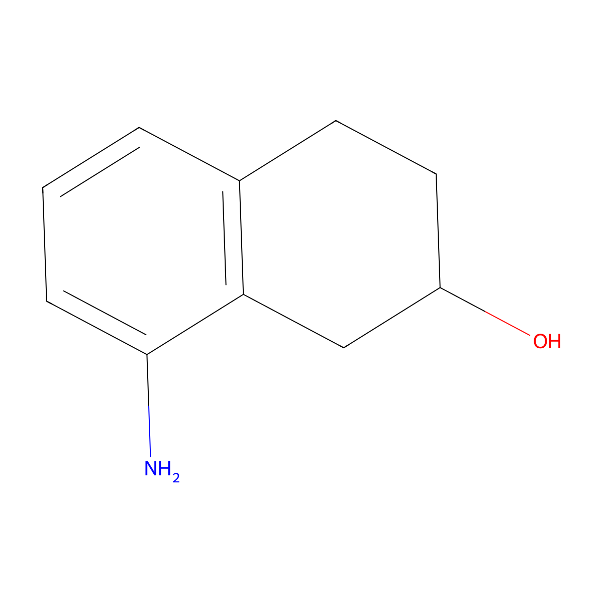 8-Amino-1,2,3,4-tetrahydronaphthalen-2-ol molecular structure, CAS 624729-66-4