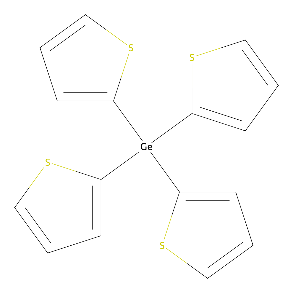 Tetra(thiophen-2-yl)germane molecular structure, CAS 62473-54-5