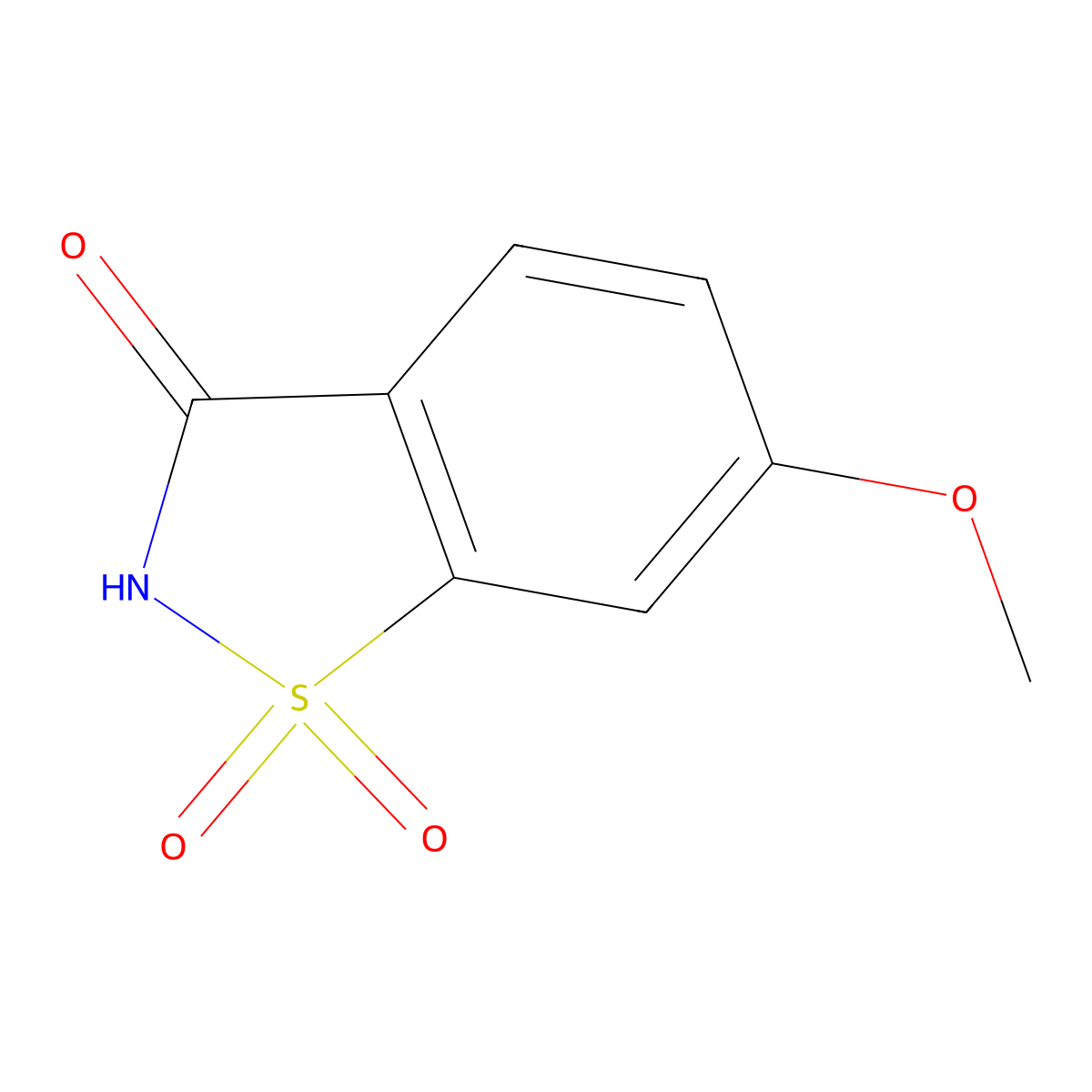 6-Methoxy-2,3-dihydro-1lambda6,2-benzothiazole-1,1,3-trione molecular structure, CAS 62473-95-4