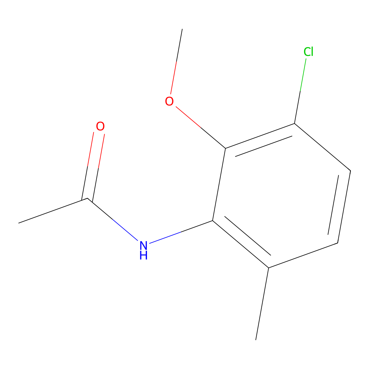 N-(3-chloro-2-methoxy-6-methylphenyl)acetamide molecular structure, CAS 624737-18-4
