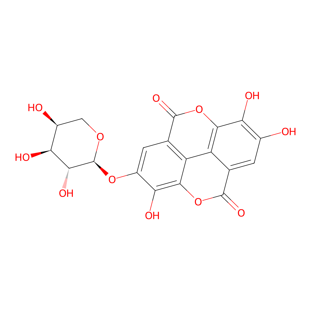 Ellagic acid arabinoside molecular structure, CAS 624739-20-4