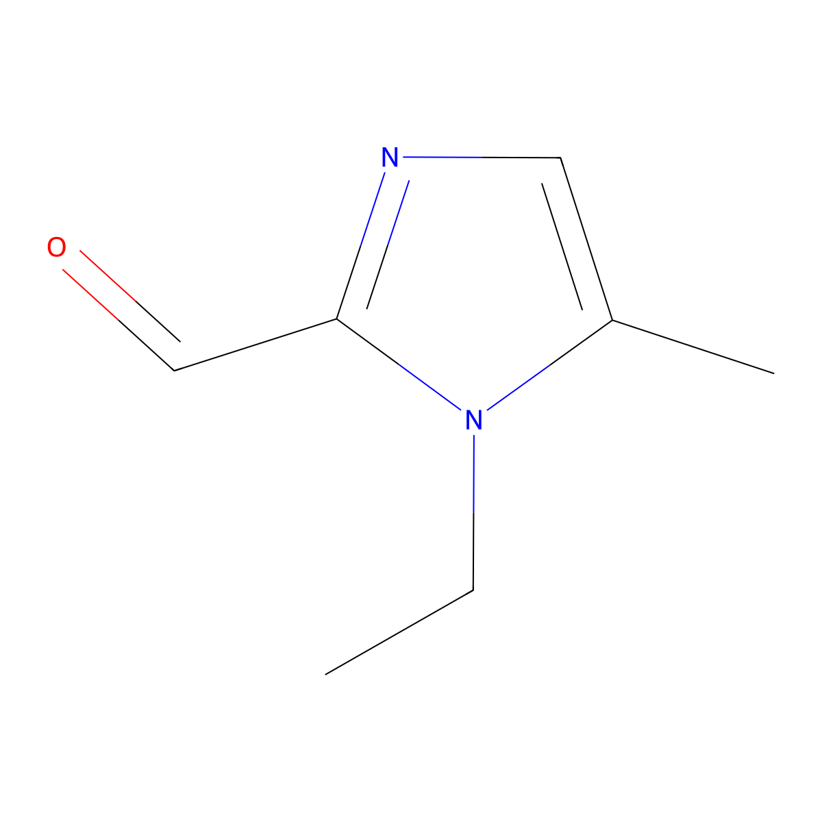 1-ethyl-5-methyl-1H-imidazole-2-carbaldehyde molecular structure, CAS 624746-78-7