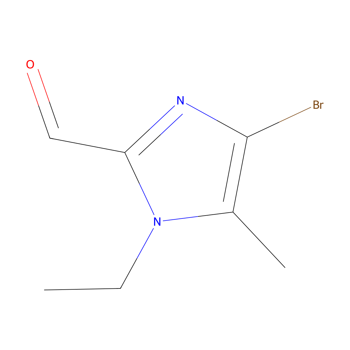 4-Bromo-1-ethyl-5-methyl-1h-imidazole-2-carbaldehyde molecular structure, CAS 624746-80-1