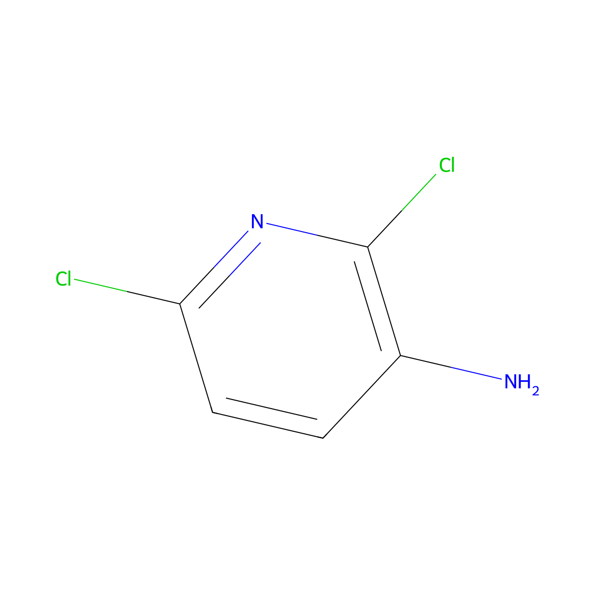 2,6-Dichloro-3-pyridylamine molecular structure, CAS 62476-56-6