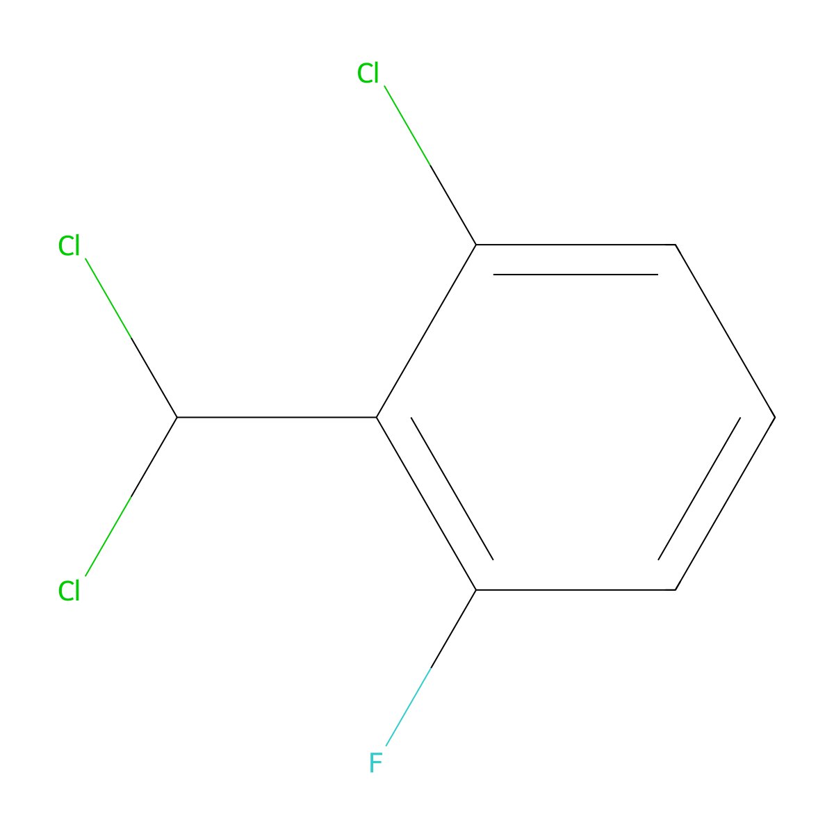 1-Chloro-2-(dichloromethyl)-3-fluorobenzene molecular structure, CAS 62476-62-4