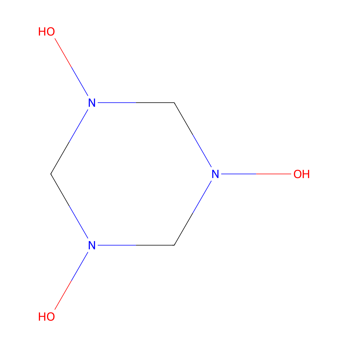 1,3,5-Triazinane-1,3,5-triol molecular structure, CAS 62479-72-5