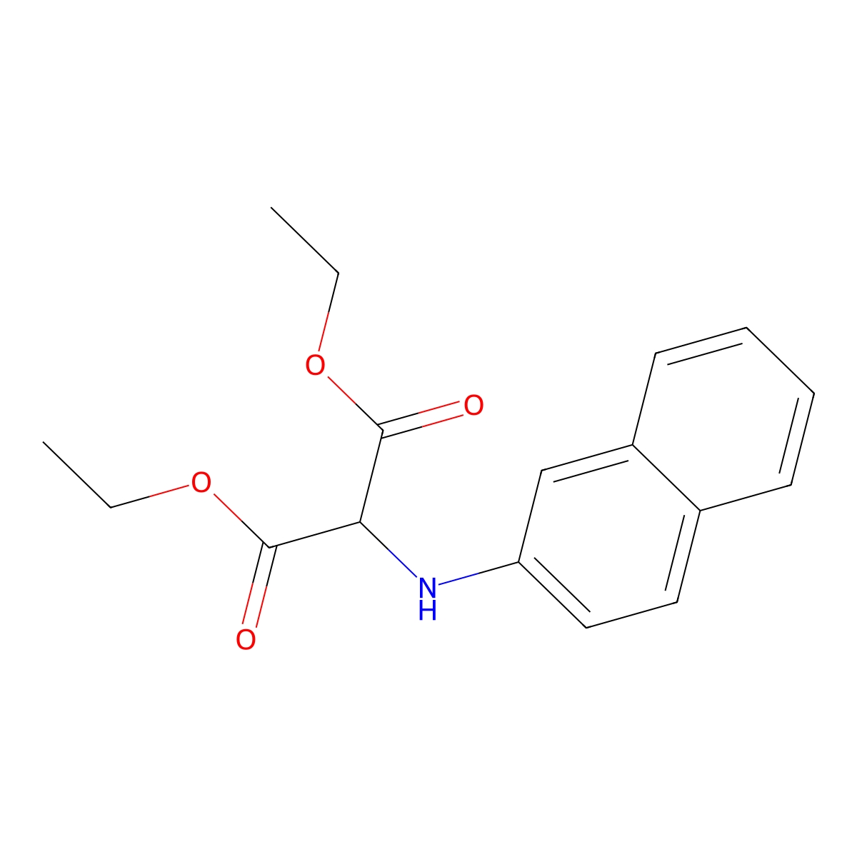 Diethyl 2-(2-naphthylamino)malonate molecular structure, CAS 6248-33-5