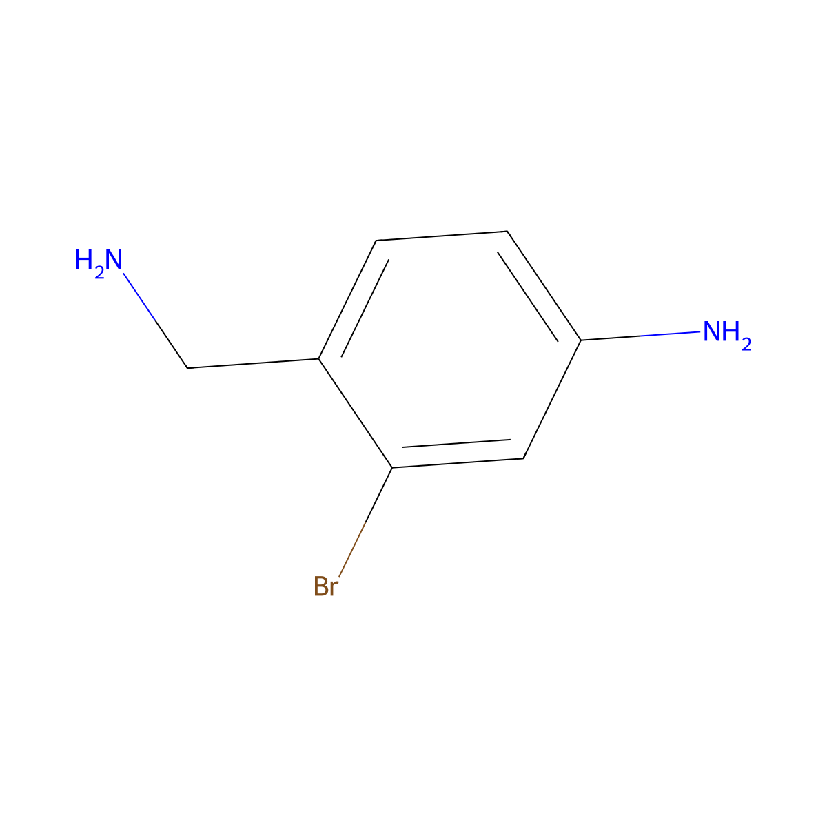 4-(Aminomethyl)-3-bromoaniline molecular structure, CAS 624814-19-3