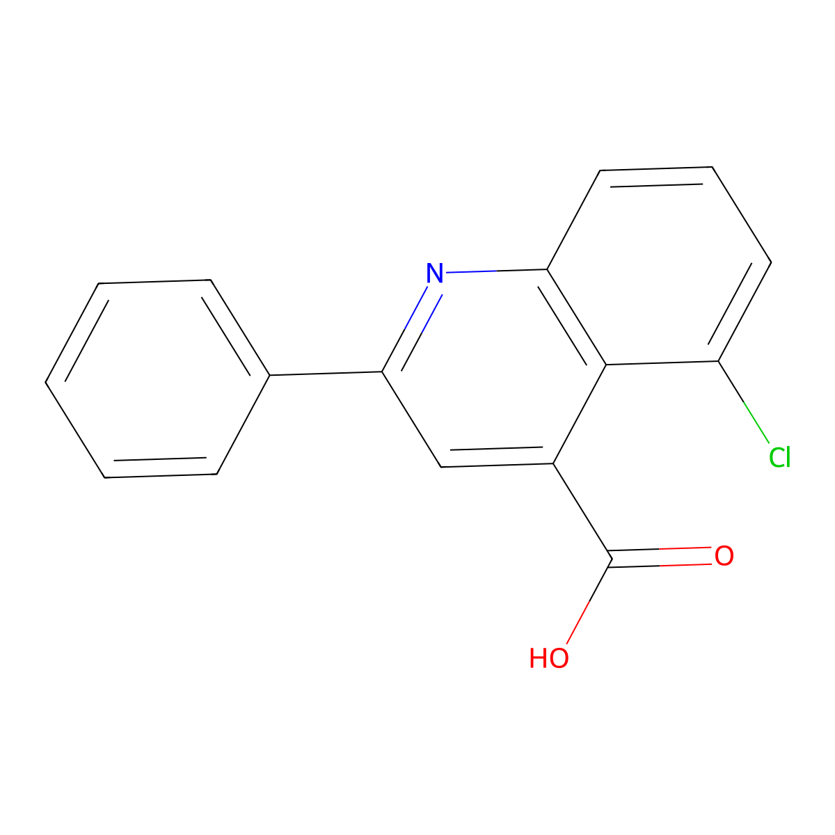 5-Chloro-2-phenylquinoline-4-carboxylic acid molecular structure, CAS 62482-31-9