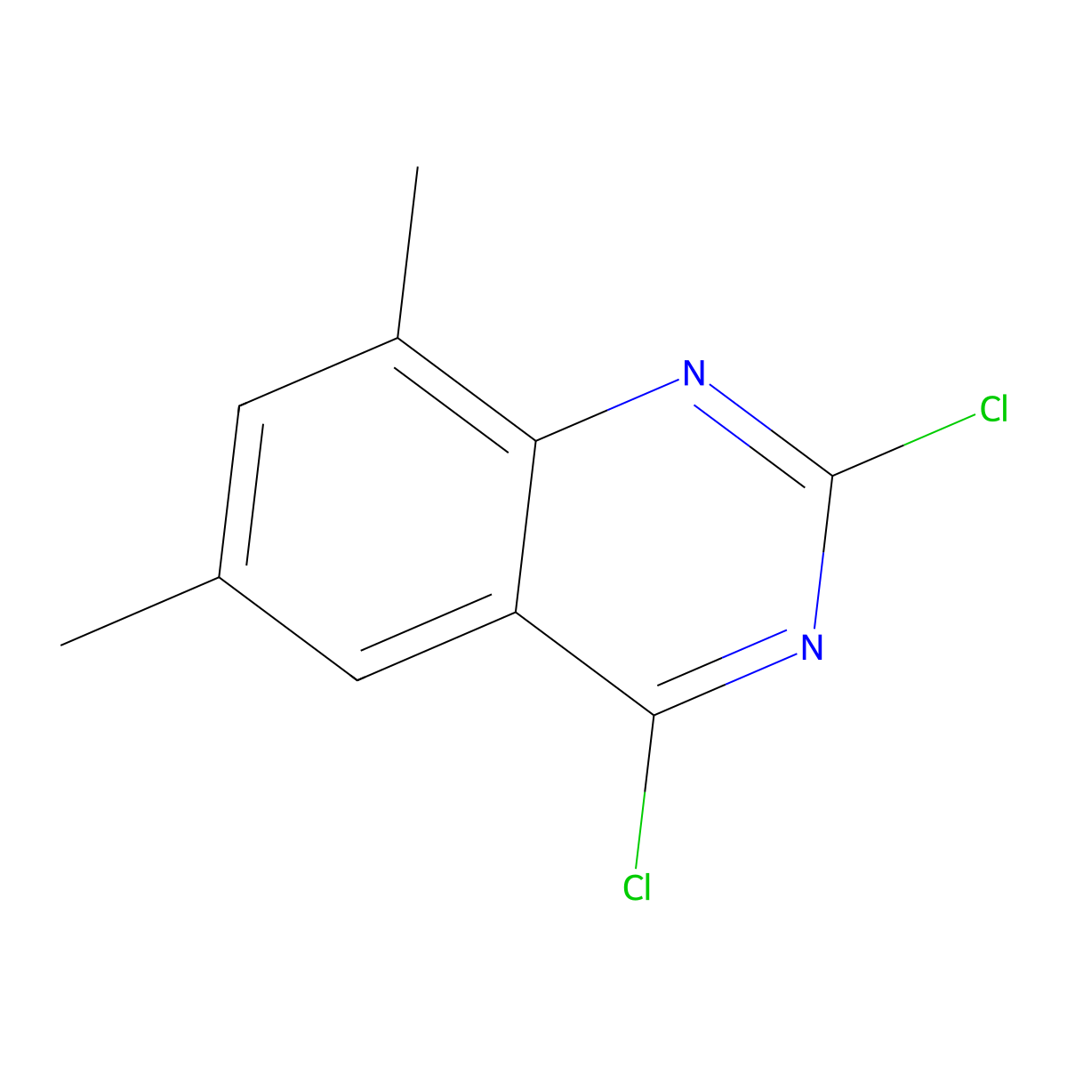 2,4-Dichloro-6,8-dimethylquinazoline molecular structure, CAS 62484-27-9