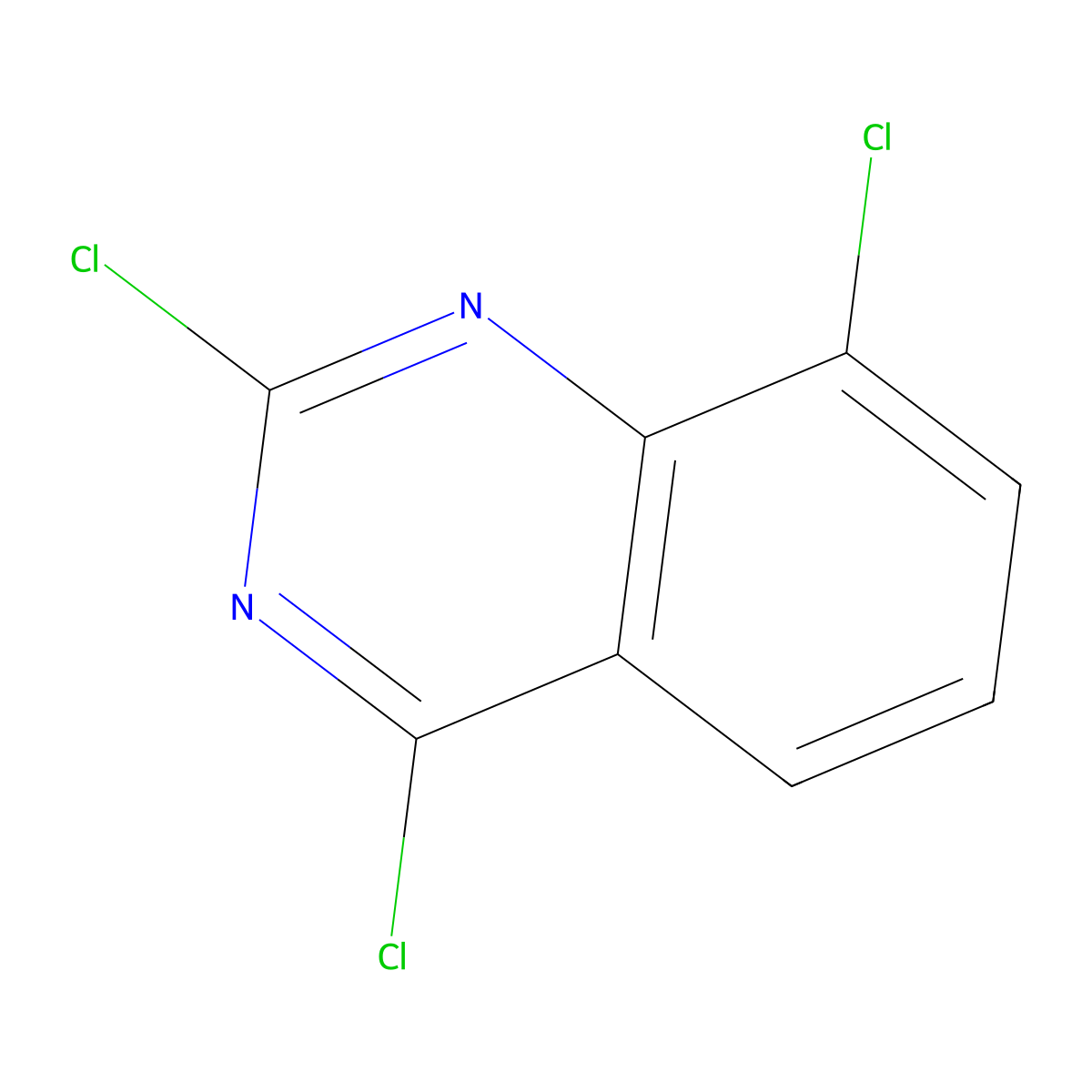 2,4,8-Trichloroquinazoline molecular structure, CAS 62484-29-1