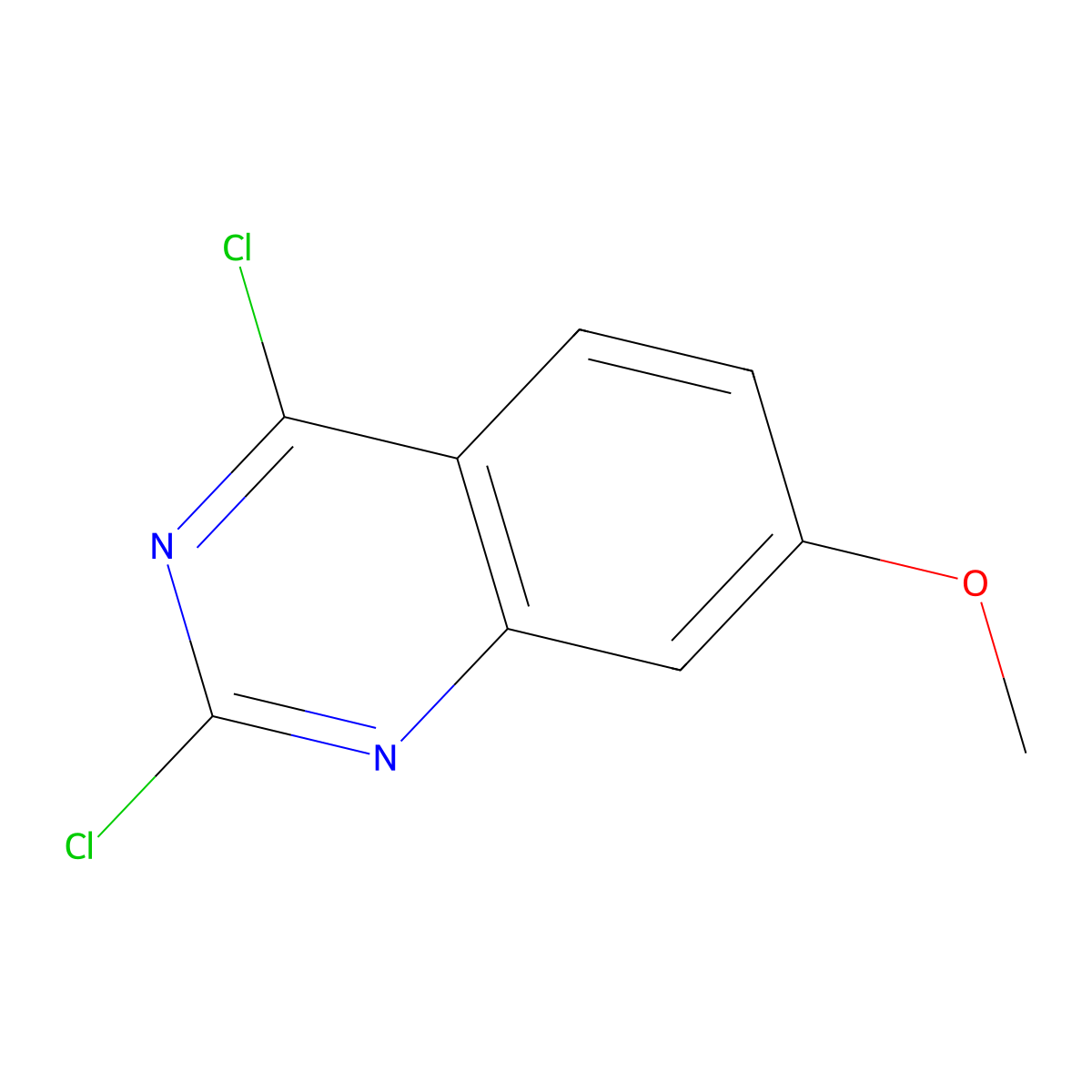 2,4-Dichloro-7-methoxyquinazoline molecular structure, CAS 62484-31-5