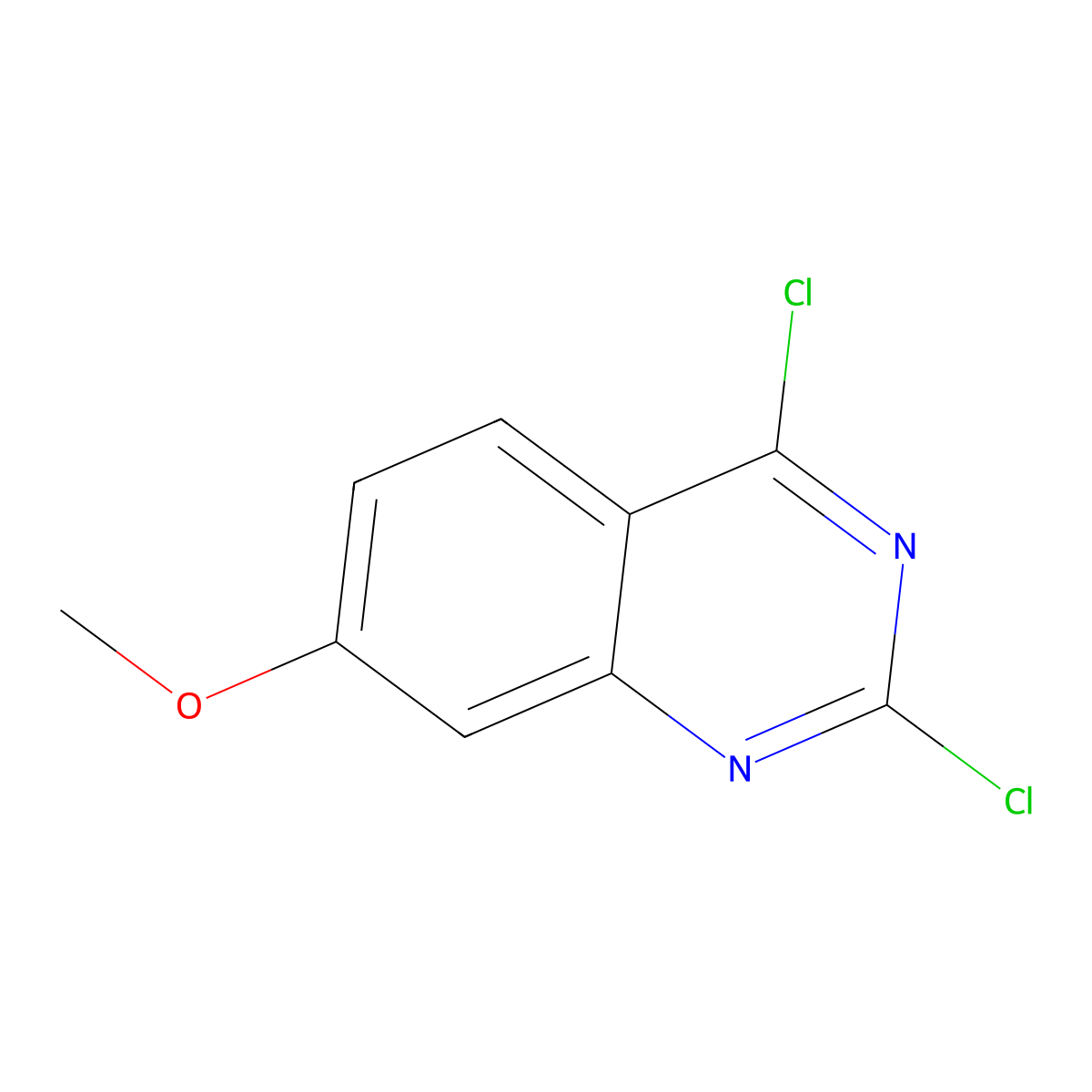 2,4-Dichloro-7-methoxyquinazoline molecular structure, CAS 62484-31-5