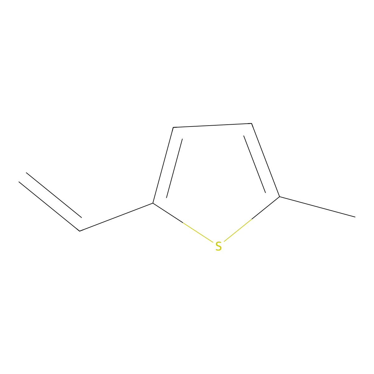2-Methyl-5-vinylthiophene molecular structure, CAS 62485-03-4