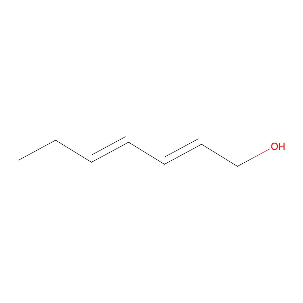 Hepta-2,4-dien-1-ol molecular structure, CAS 62488-55-5