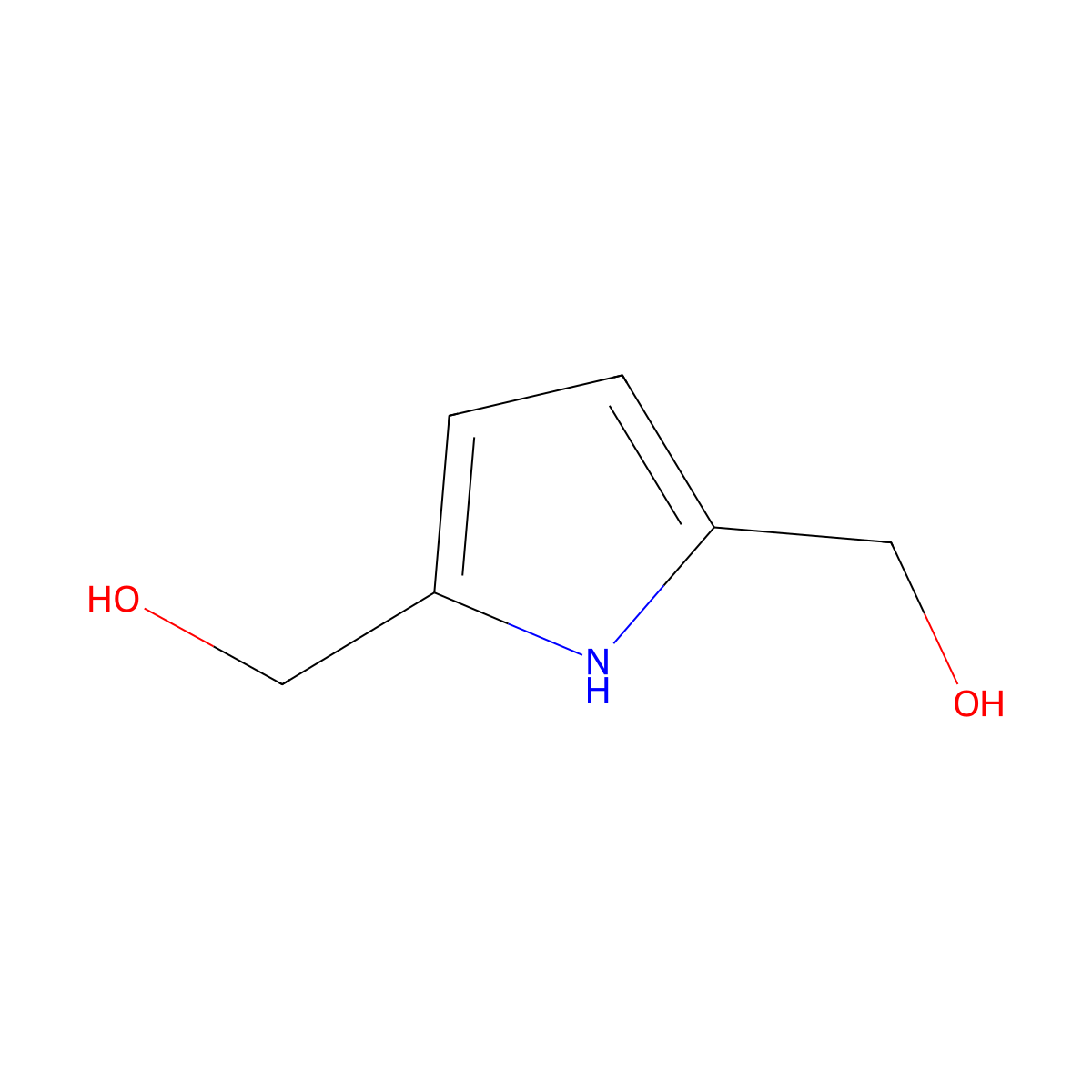 1H-Pyrrole-2,5-dimethanol molecular structure, CAS 6249-04-3