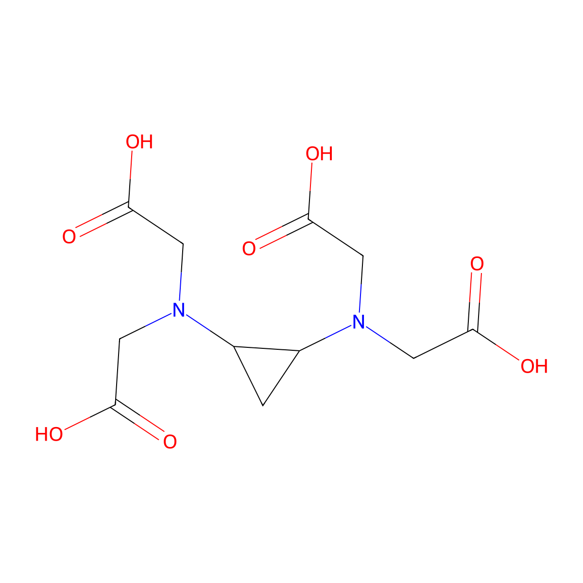 trans-N,N'-(1,2-Cyclopropanediyl)bis(N-carboxymethylglycine) molecular structure, CAS 62491-04-7