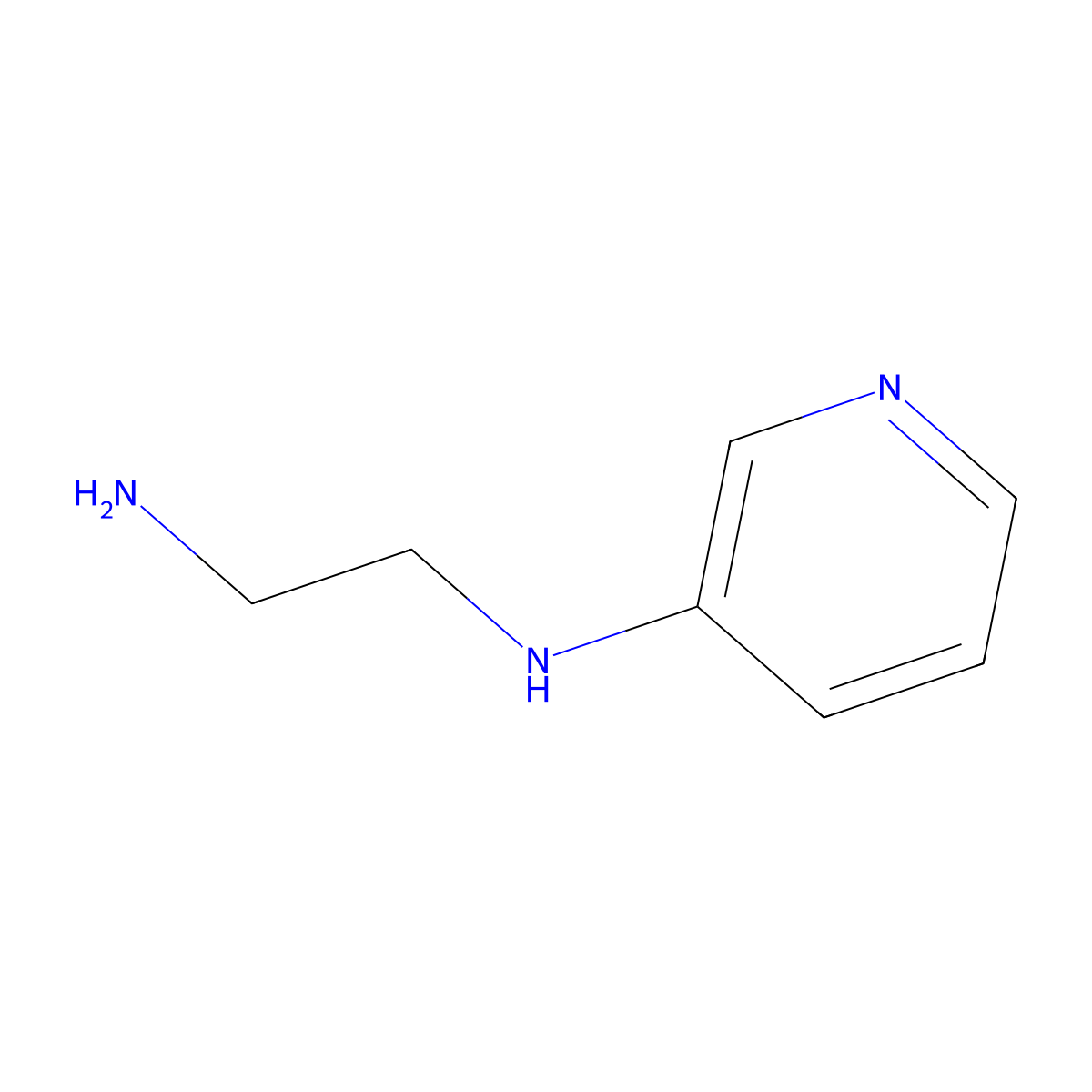 N-pyridin-3-ylethane-1,2-diamine molecular structure, CAS 62491-92-3