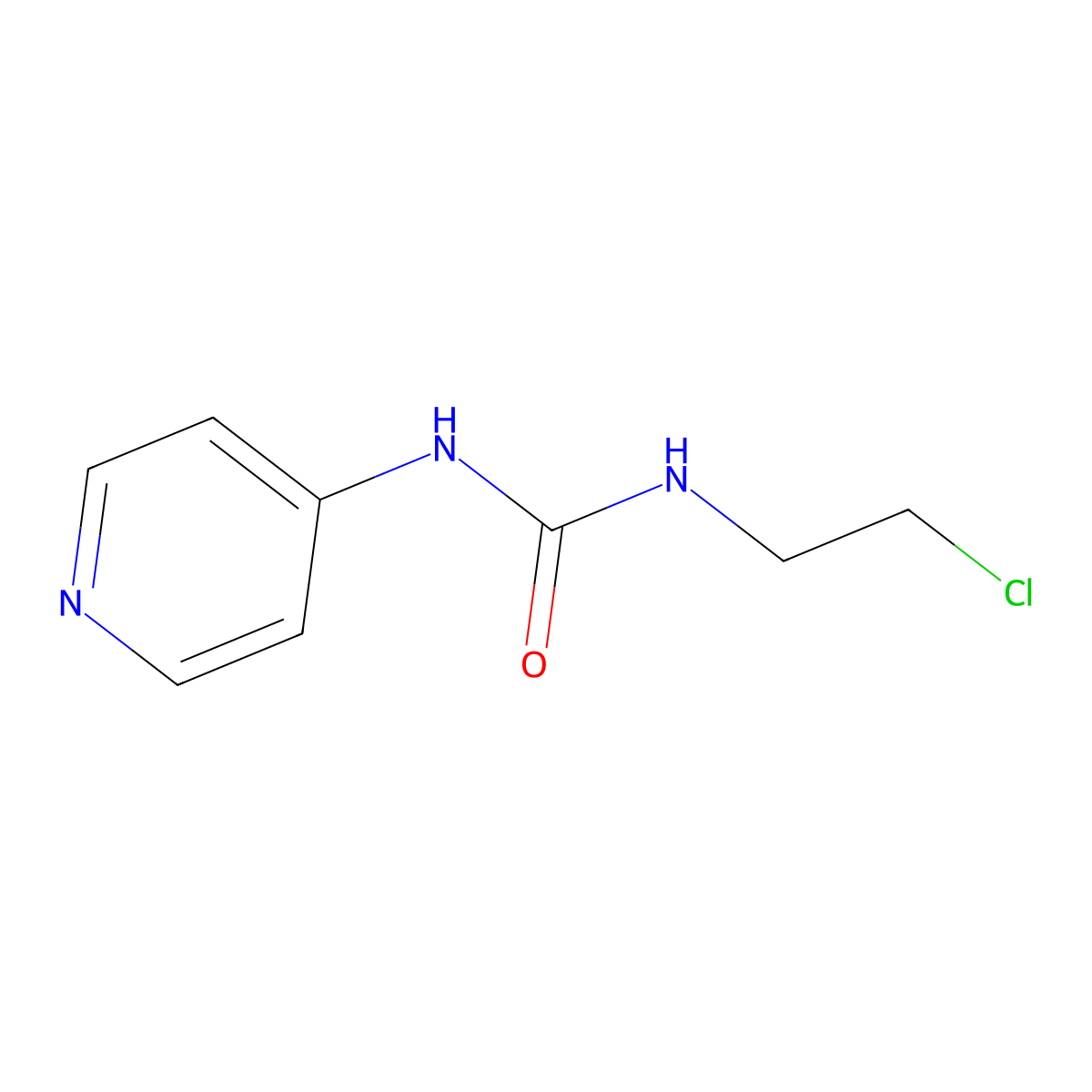 Urea, 1-(2-chloroethyl)-3-(p-pyridyl)- molecular structure, CAS 62491-96-7
