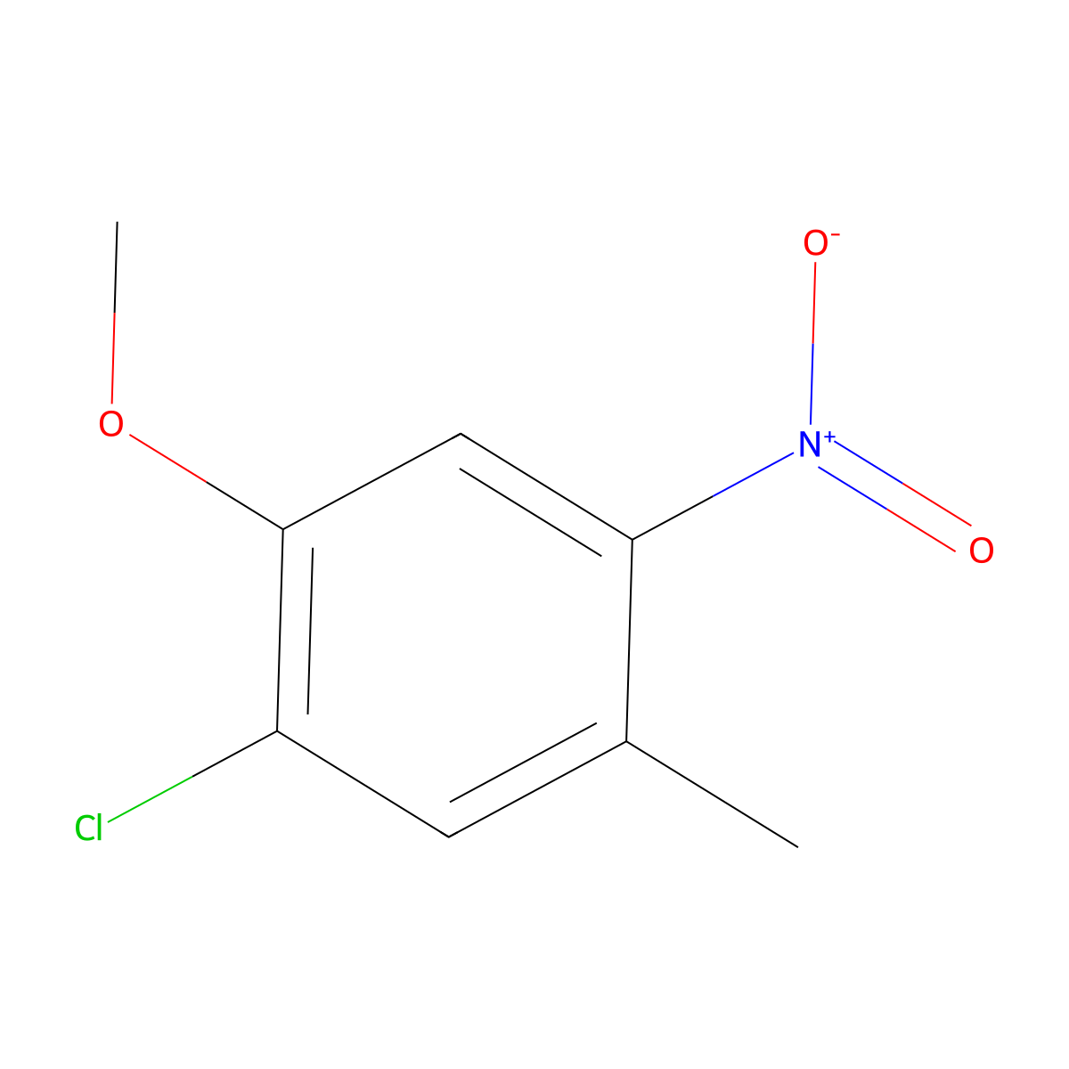 1-Chloro-2-methoxy-5-methyl-4-nitrobenzene molecular structure, CAS 62492-41-5
