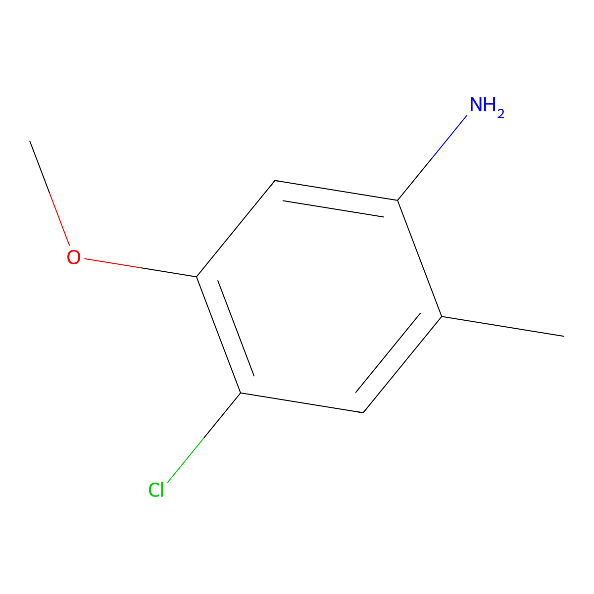 4-Chloro-5-methoxy-2-methylaniline molecular structure, CAS 62492-42-6