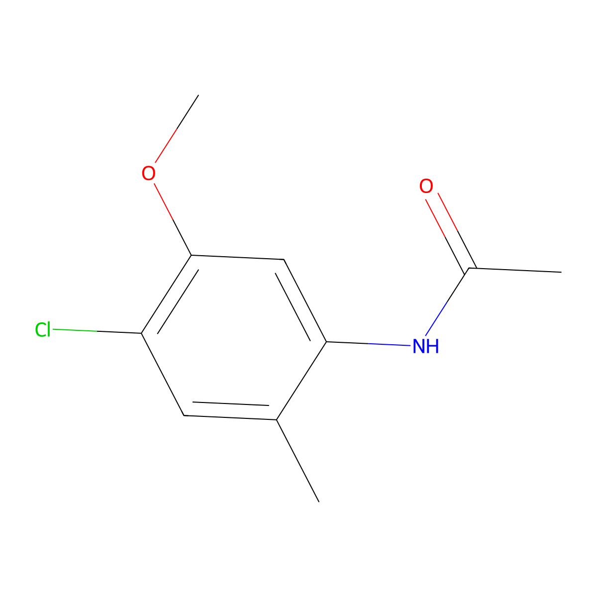 N-(4-Chloro-5-methoxy-2-methylphenyl)acetamide molecular structure, CAS 62492-43-7