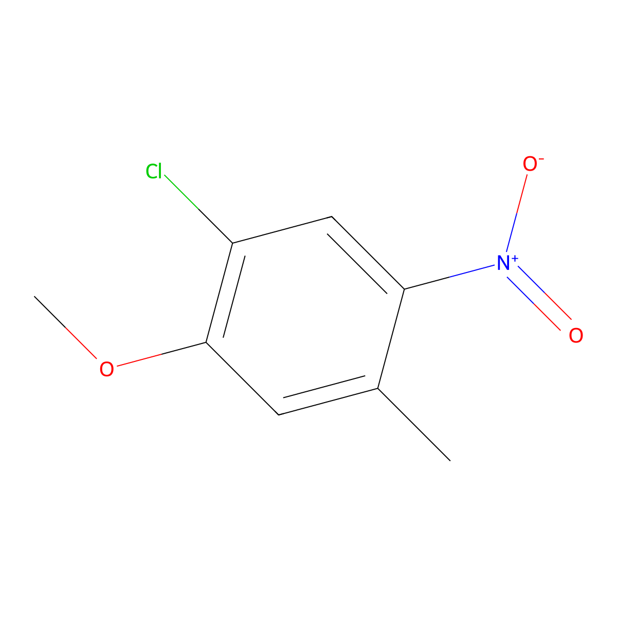 1-Chloro-2-methoxy-4-methyl-5-nitrobenzene molecular structure, CAS 62492-45-9