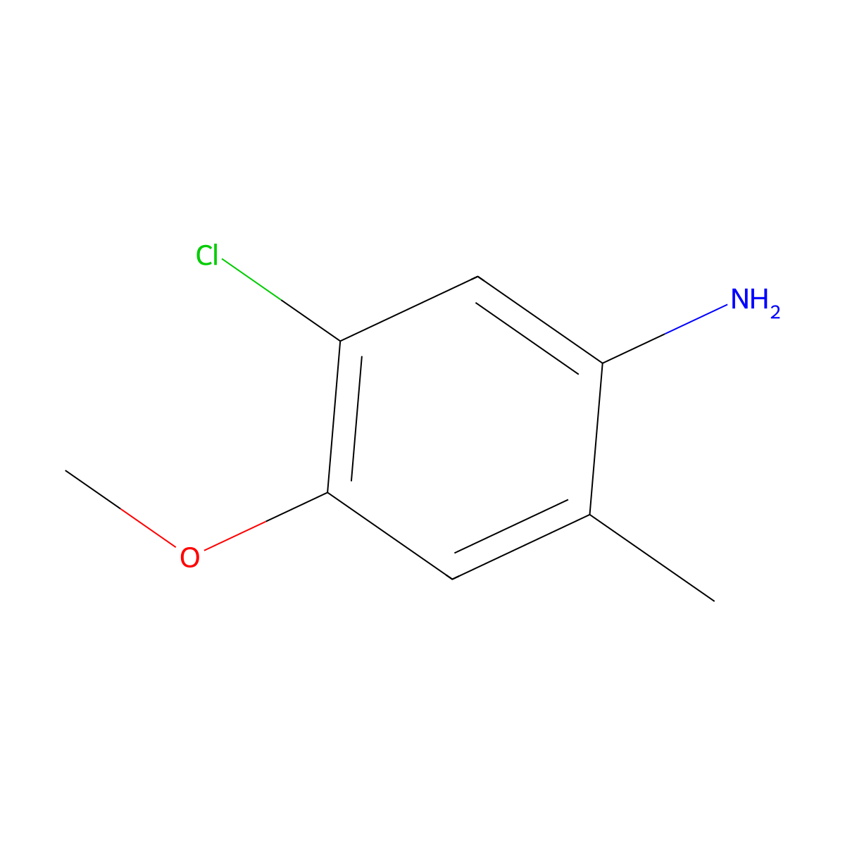 5-Chloro-4-methoxy-2-methylaniline molecular structure, CAS 62492-46-0