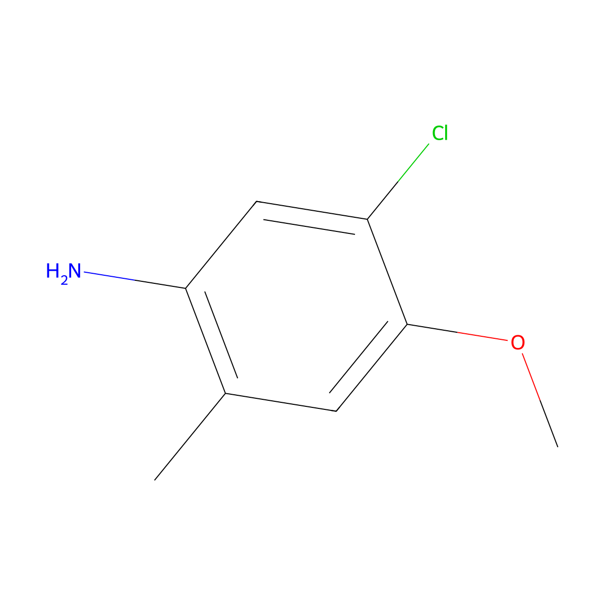 5-Chloro-4-methoxy-2-methylaniline molecular structure, CAS 62492-46-0
