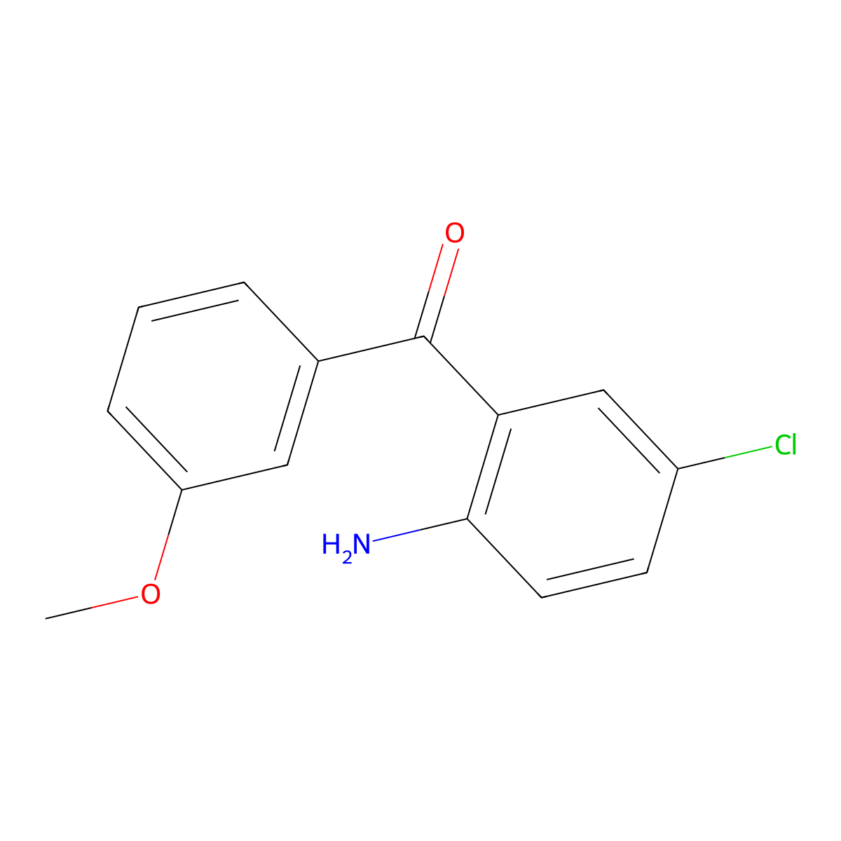 (2-Amino-5-chlorophenyl)(3-methoxyphenyl)methanone molecular structure, CAS 62492-54-0