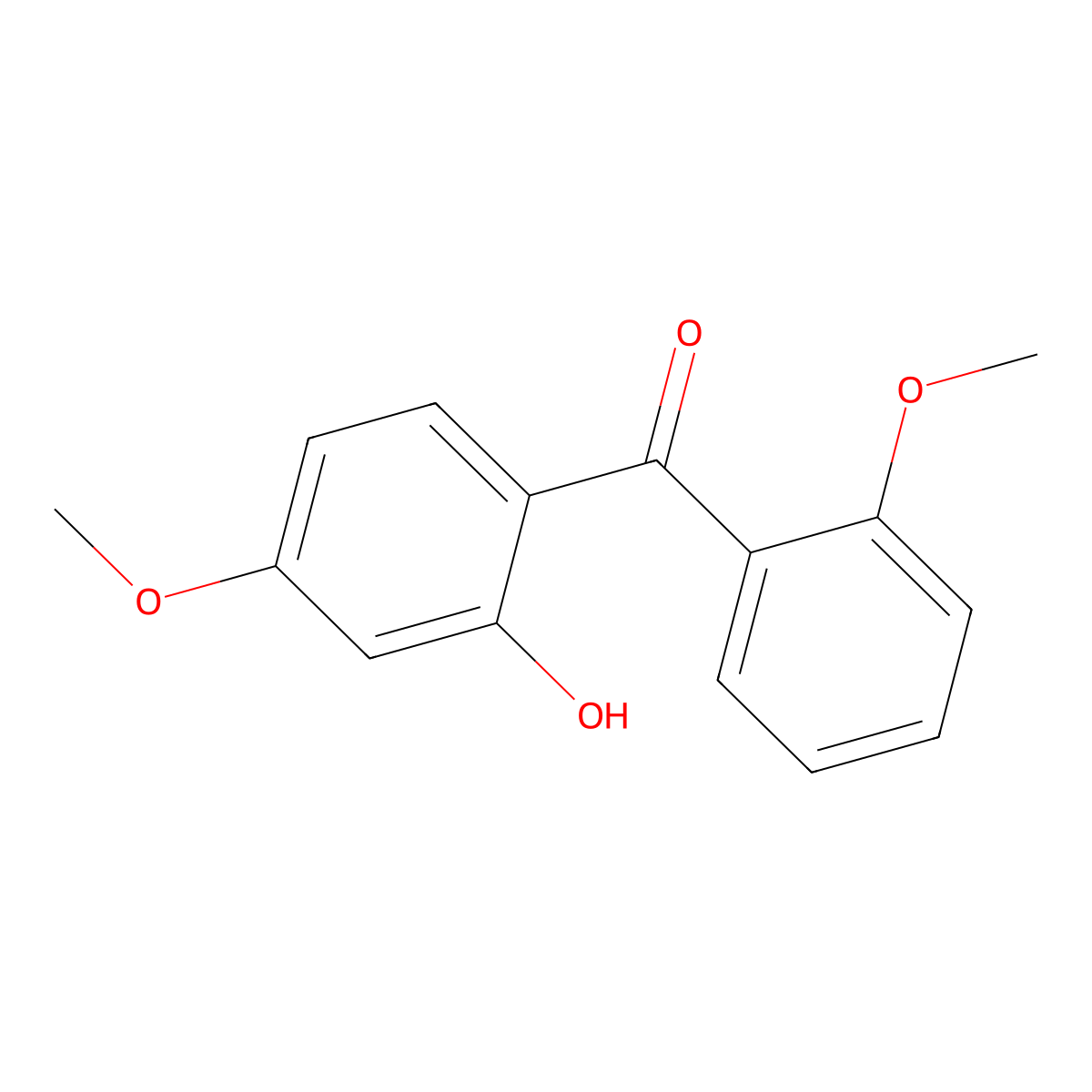 2-Hydroxy-4-methoxy-2'-methoxybenzophenone molecular structure, CAS 62495-36-7