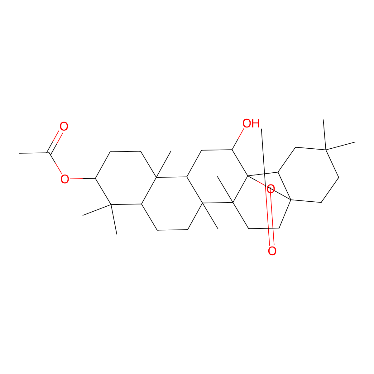 Oleanderolide 3-acetate molecular structure, CAS 62498-83-3