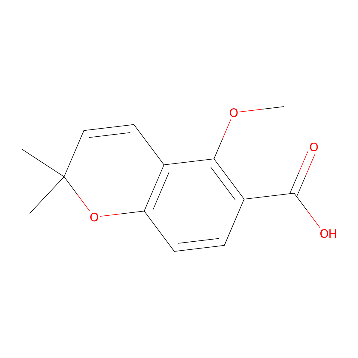 5-Methoxy-2,2-dimethyl-2H-chromene-6-carboxylic Acid molecular structure, CAS 62499-04-1