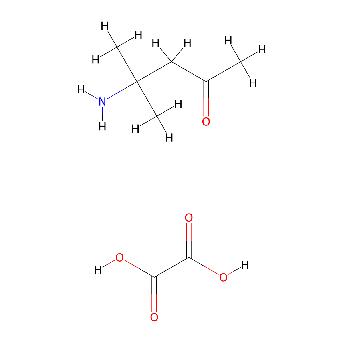 1,1-Dimethyl-3-oxobutylammonium hydrogen oxalate molecular structure, CAS 625-03-6