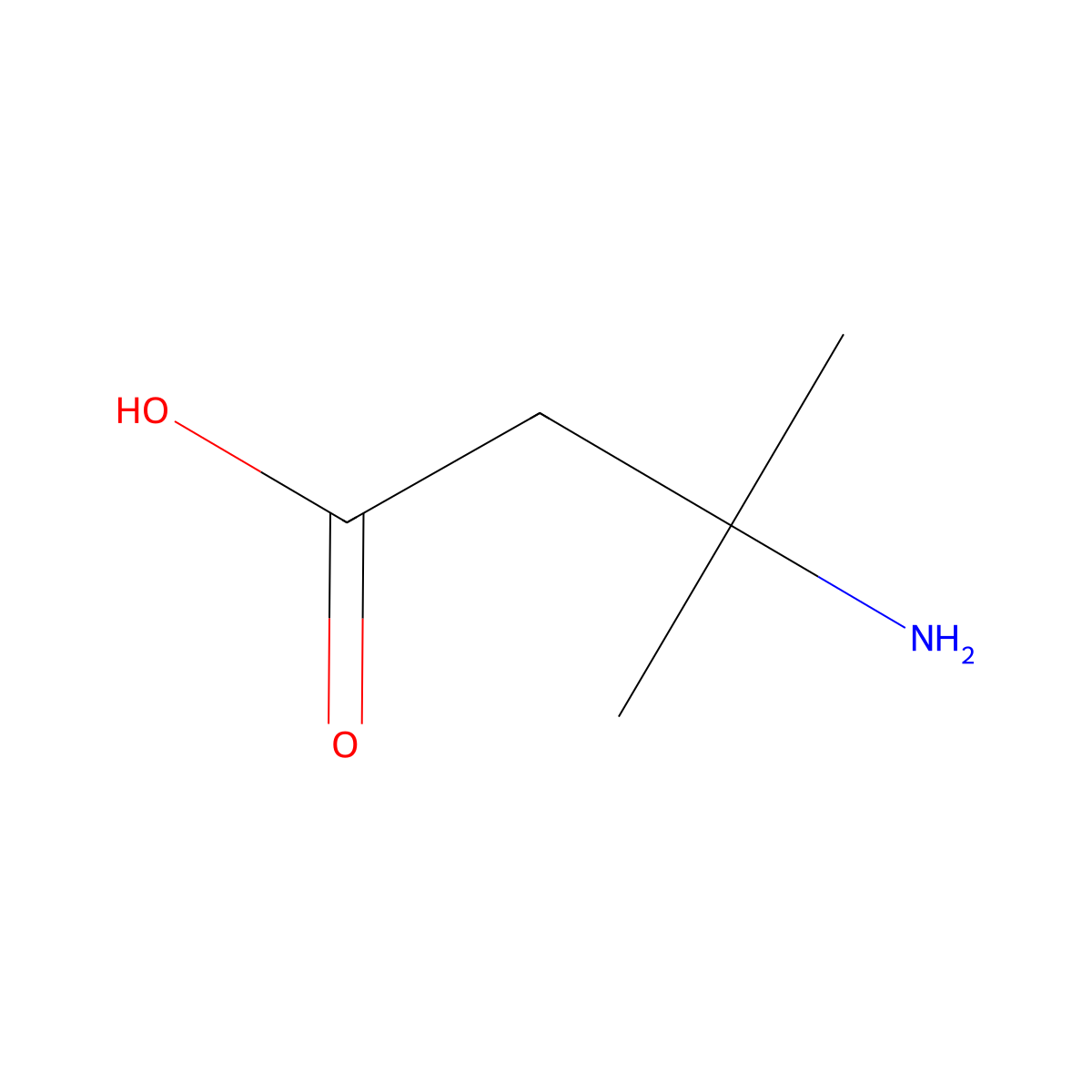 3-Amino-3-methylbutanoic acid molecular structure, CAS 625-05-8