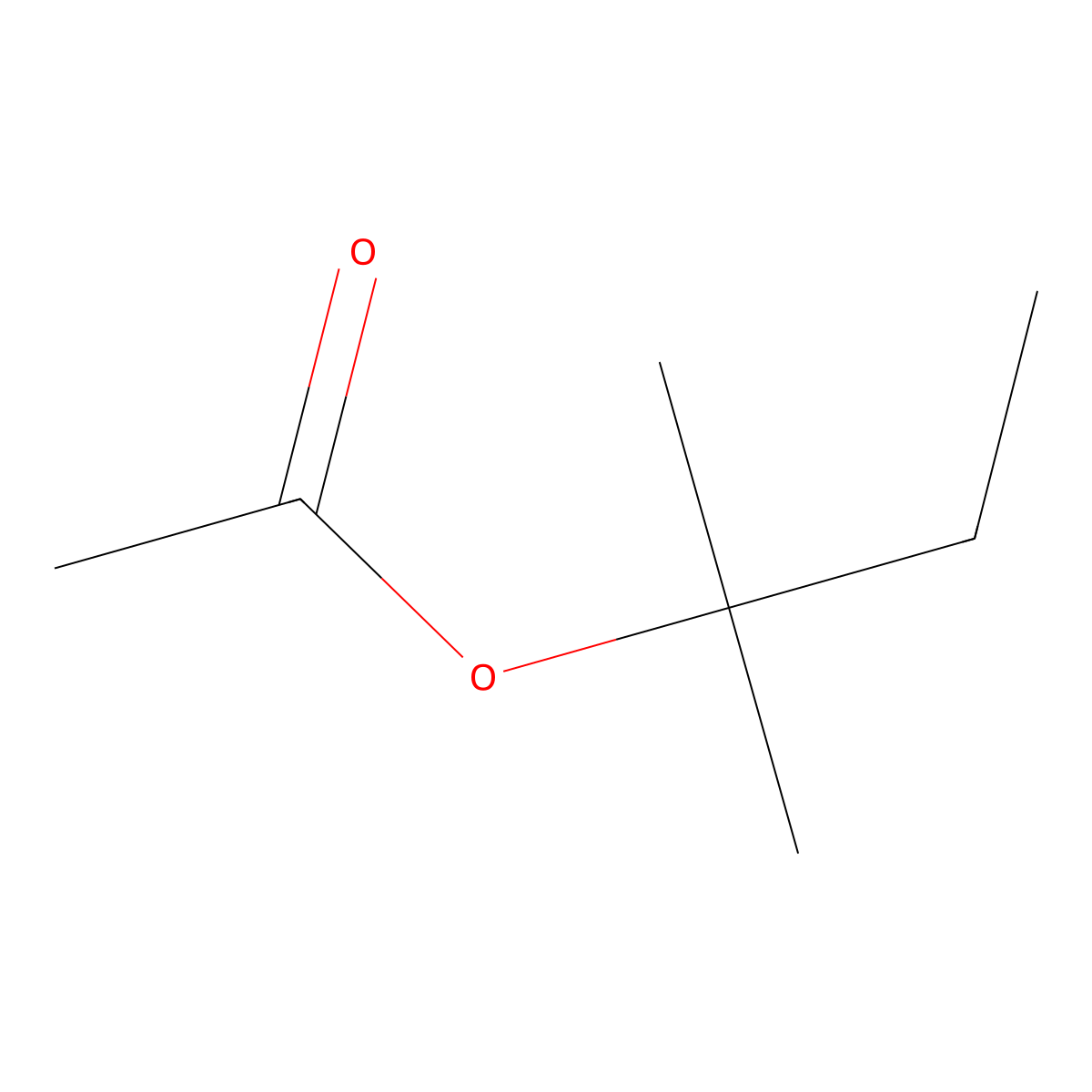 2-Methyl-2-butanol acetate molecular structure, CAS 625-16-1