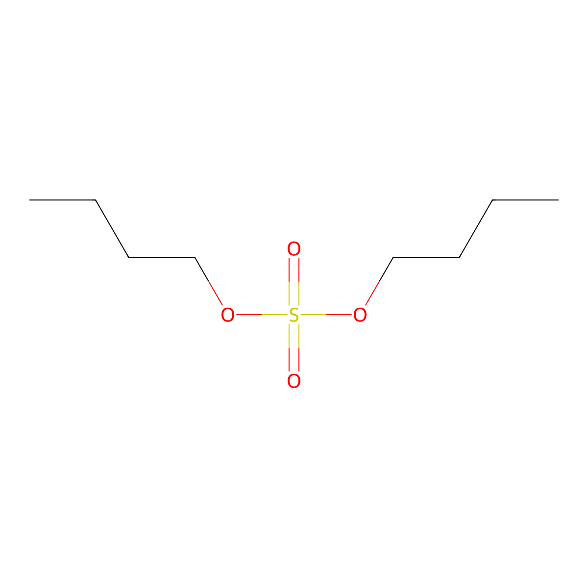 Sulfuric acid, dibutyl ester molecular structure, CAS 625-22-9