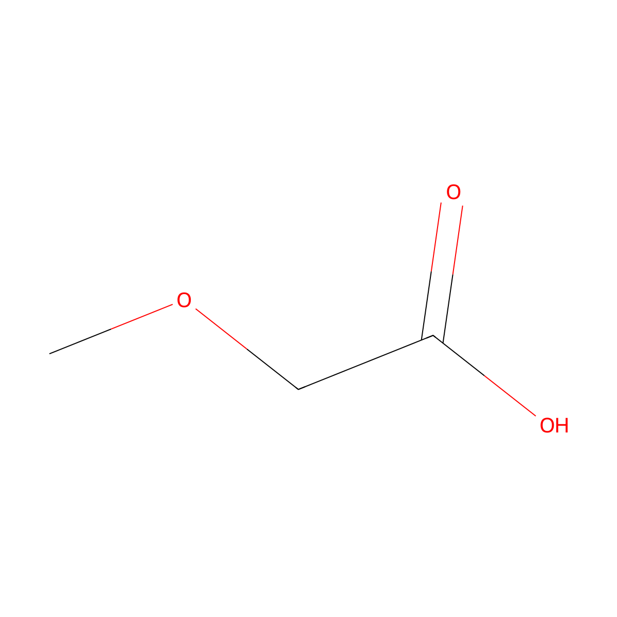 Methoxyacetic Acid molecular structure, CAS 625-45-6