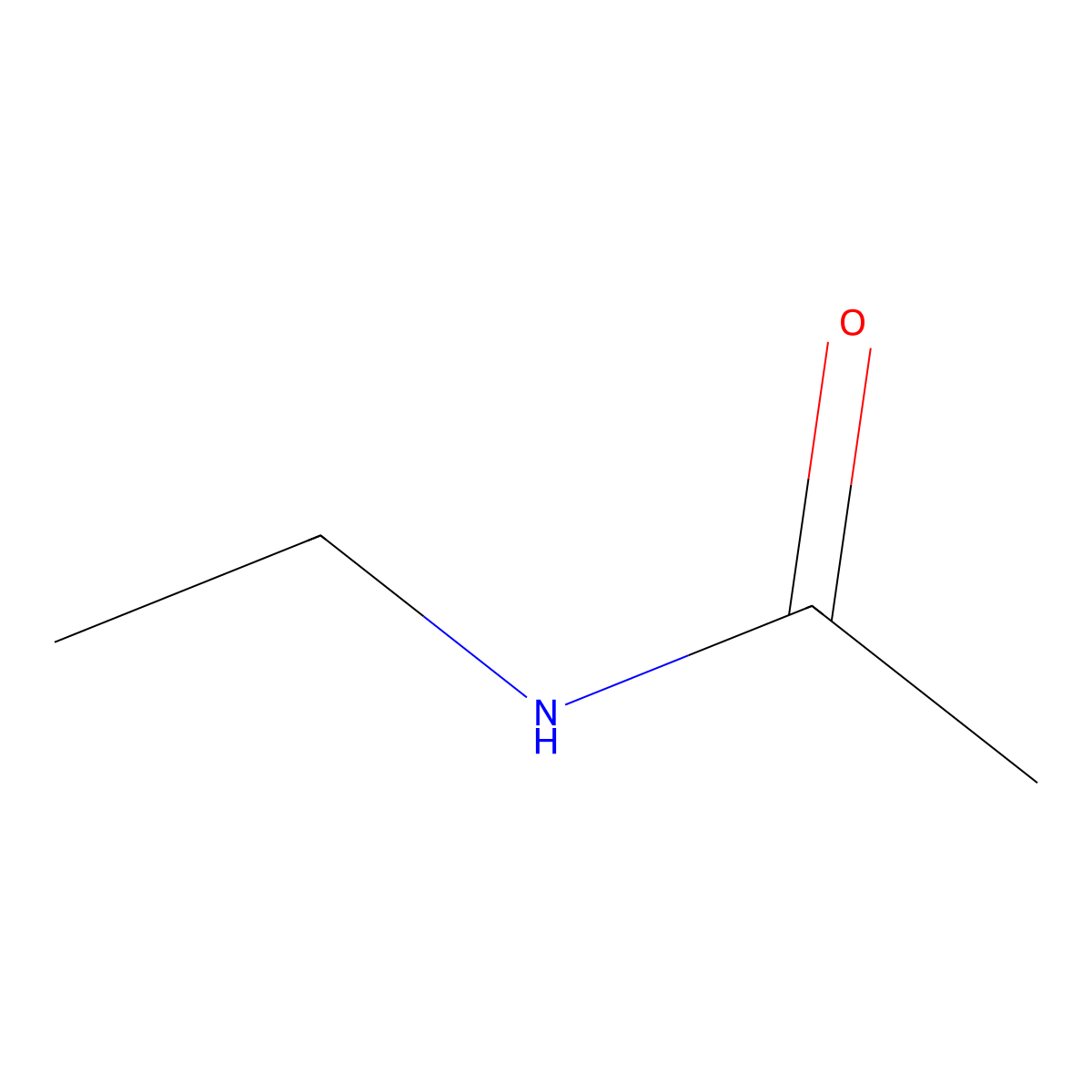Ethylacetamide molecular structure, CAS 625-50-3